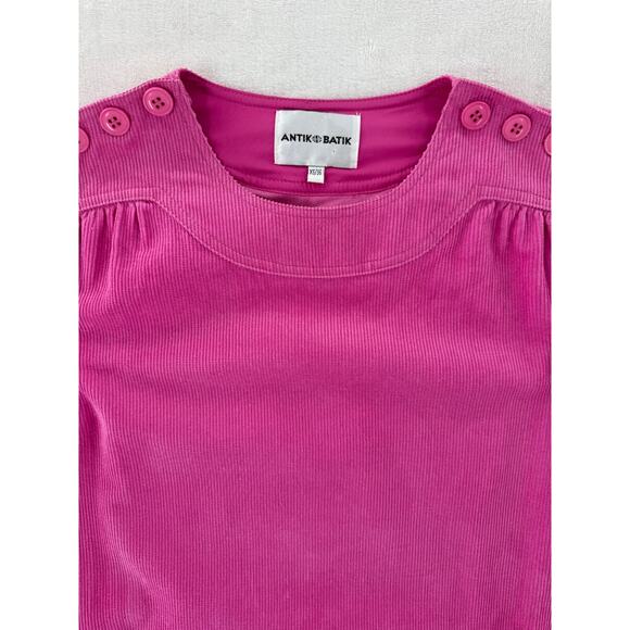Antik Batik Anthropologie Pink Corduroy Dress A line Tie Waist 36 S M NWOT - Picture 6 of 11